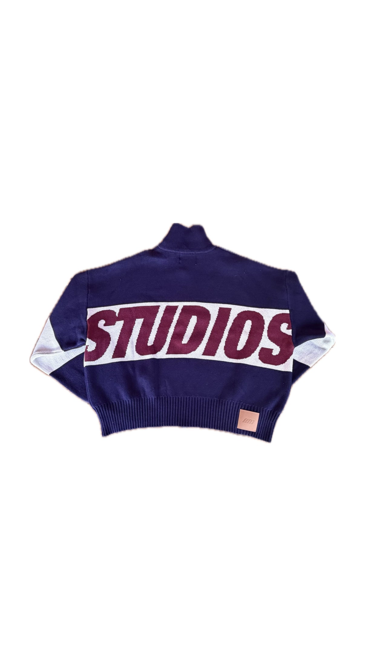 Eme Studios "navy" zipper knit