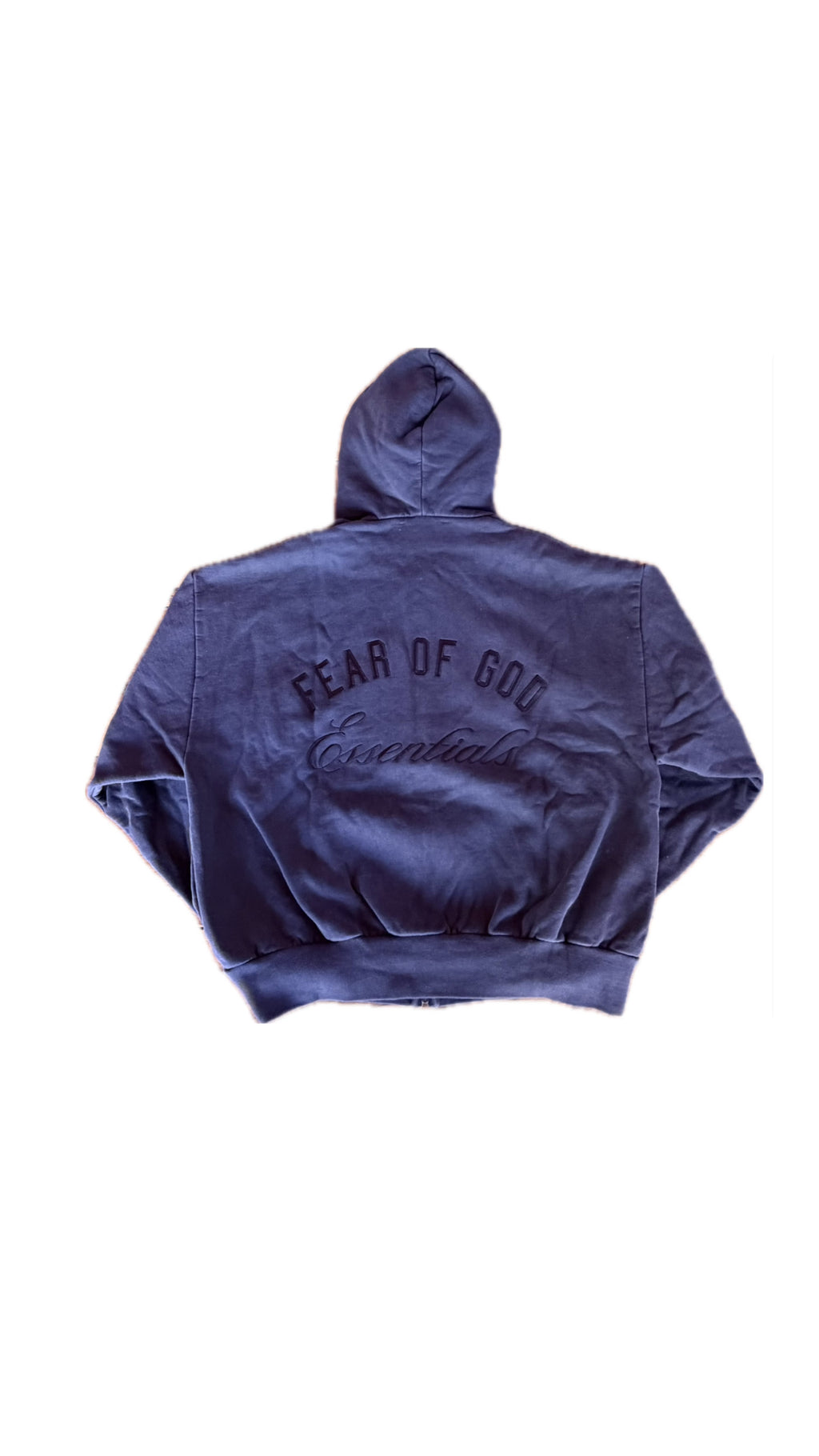 Essentials "off black" zip up hoodie
