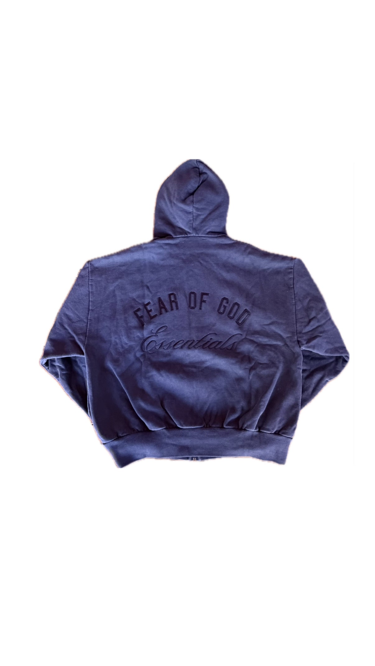 Essentials "off black" zip up hoodie