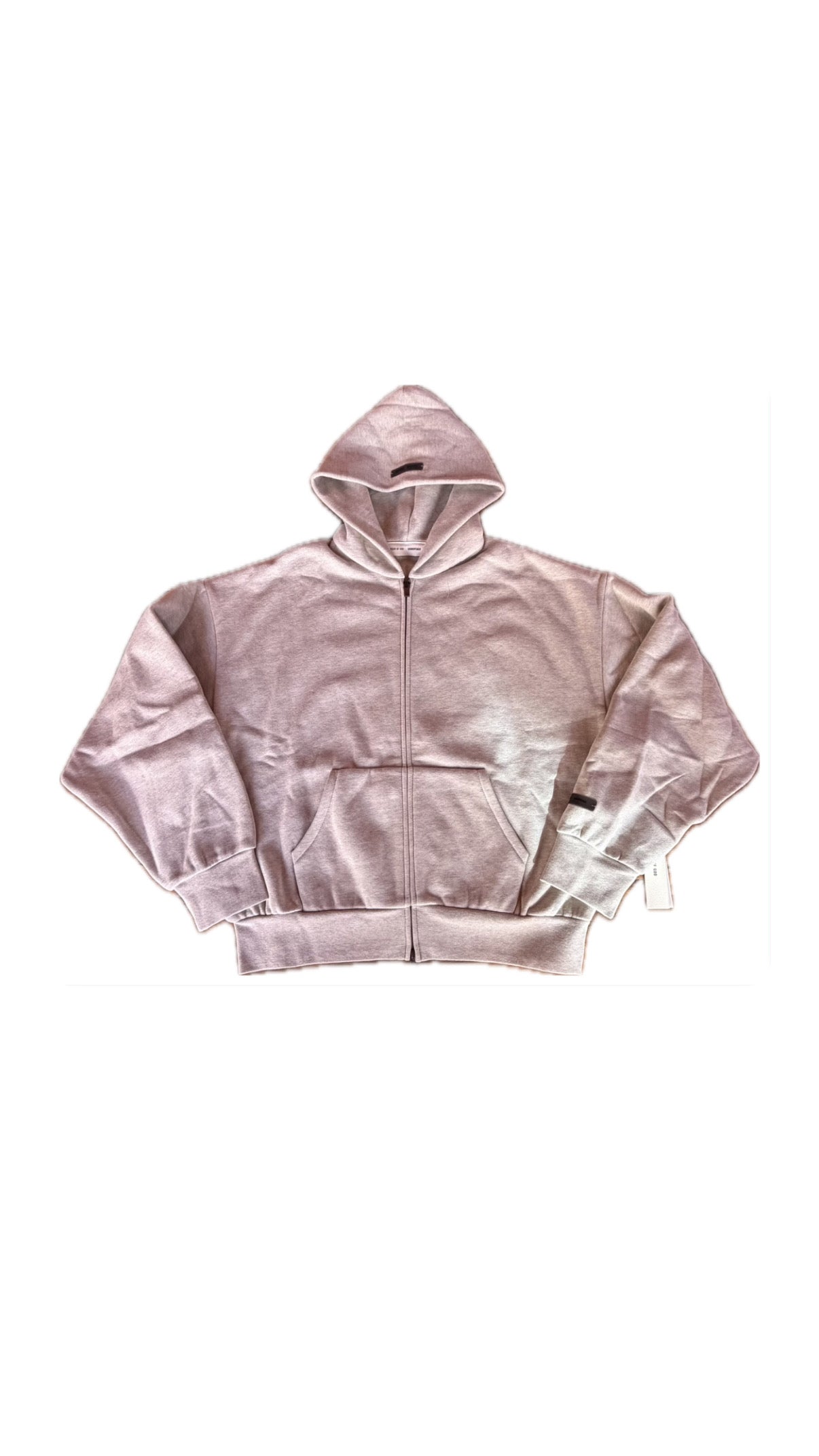 Essentials "light grey" zip up hoodie